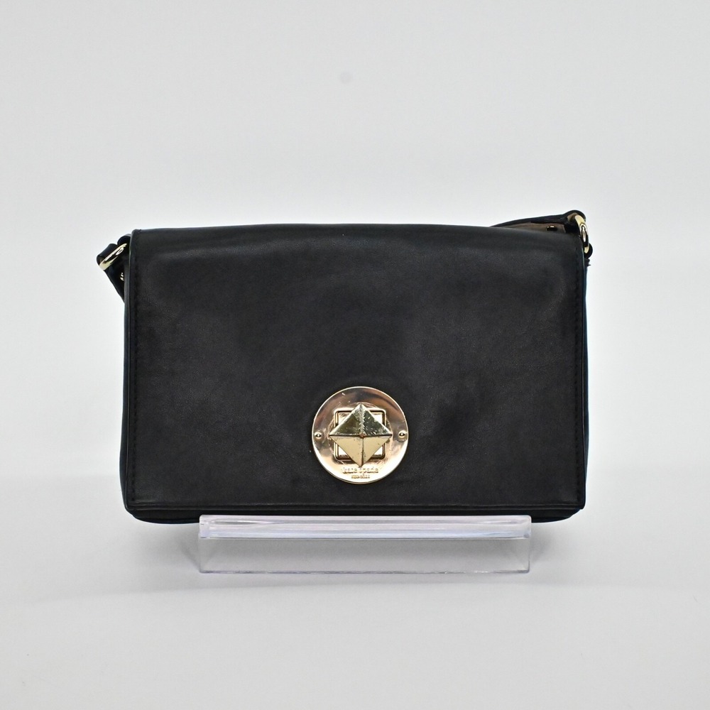 KATE SPADE Brightspot Avenue Sally Crossbody Bag Black Leather‎ Classic Grunge